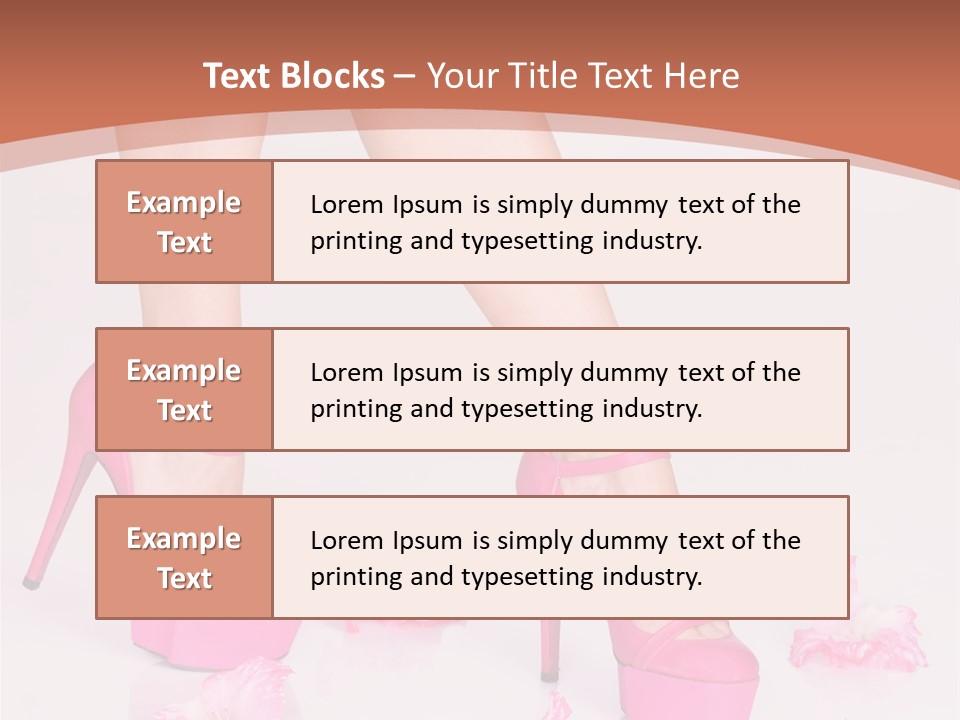 Shoes Flowers Leg PowerPoint Template