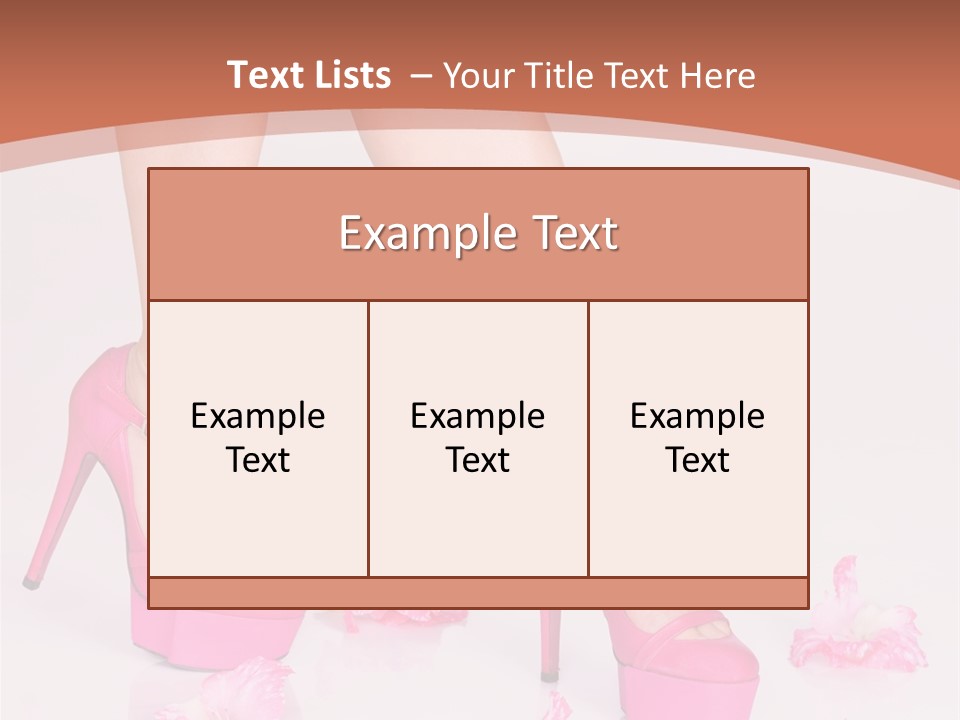 Shoes Flowers Leg PowerPoint Template