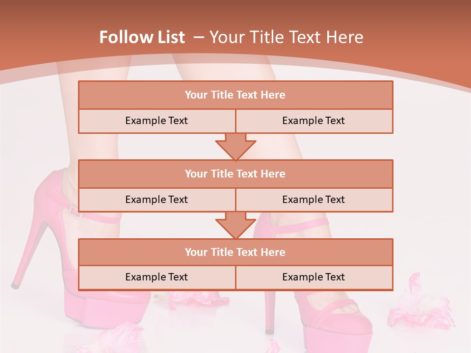 Shoes Flowers Leg PowerPoint Template