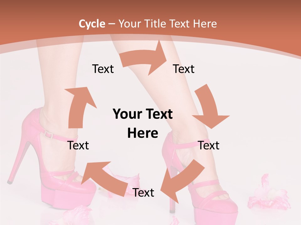 Shoes Flowers Leg PowerPoint Template