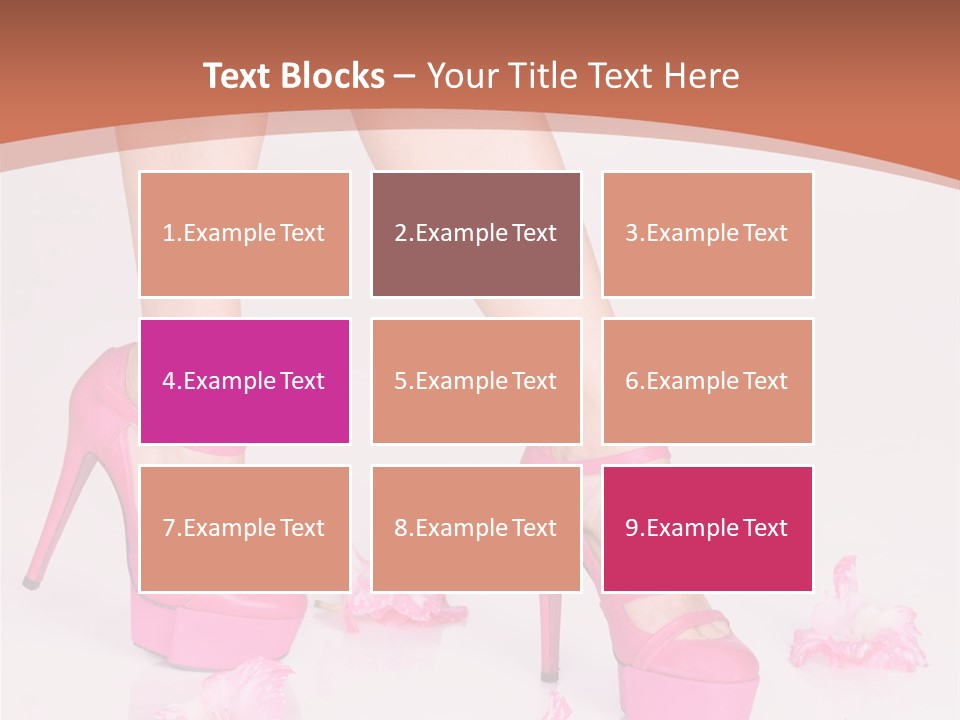 Shoes Flowers Leg PowerPoint Template