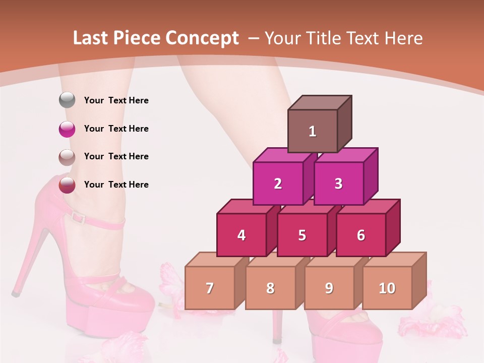 Shoes Flowers Leg PowerPoint Template