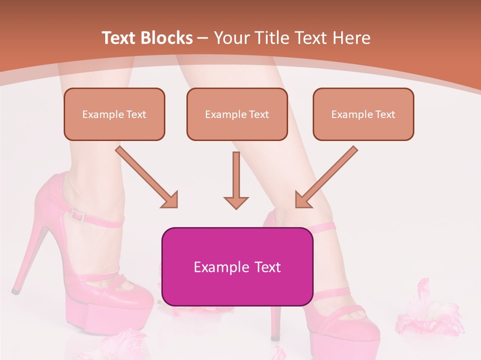 Shoes Flowers Leg PowerPoint Template