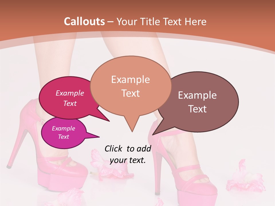 Shoes Flowers Leg PowerPoint Template