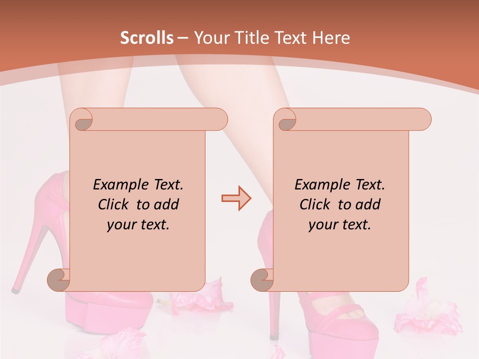 Shoes Flowers Leg PowerPoint Template