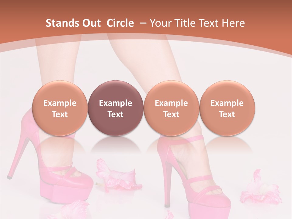 Shoes Flowers Leg PowerPoint Template