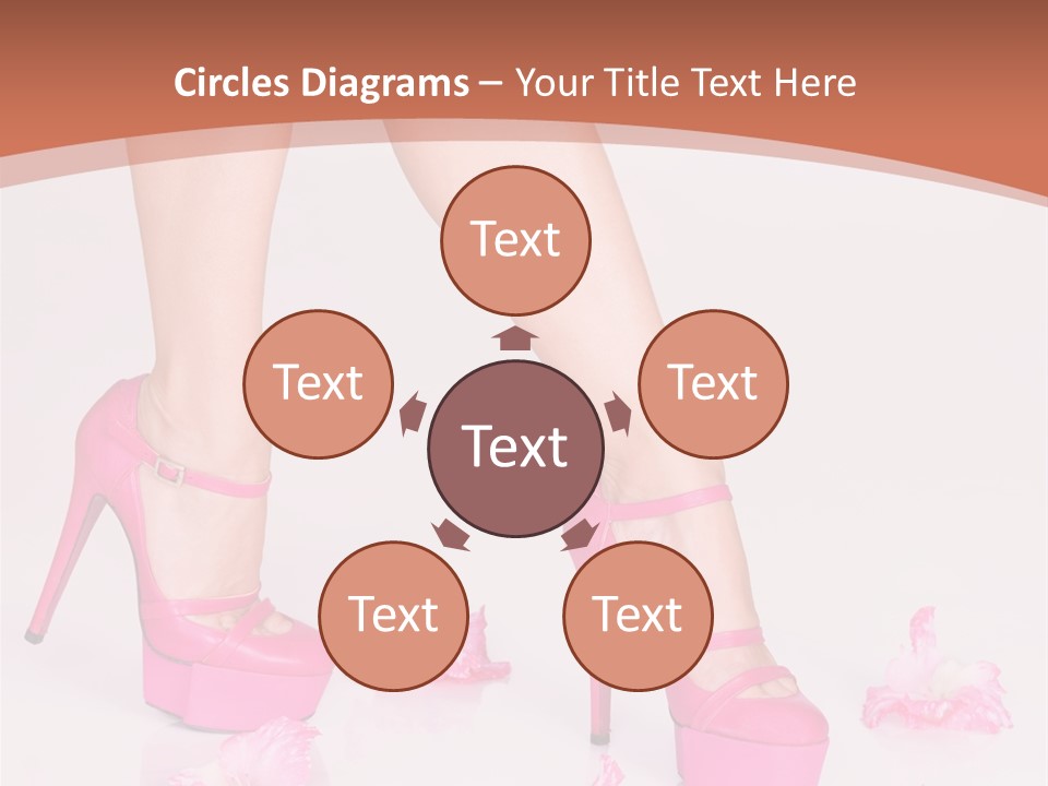 Shoes Flowers Leg PowerPoint Template