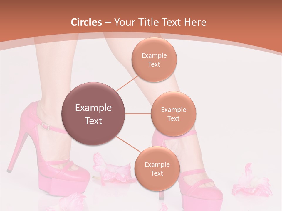 Shoes Flowers Leg PowerPoint Template