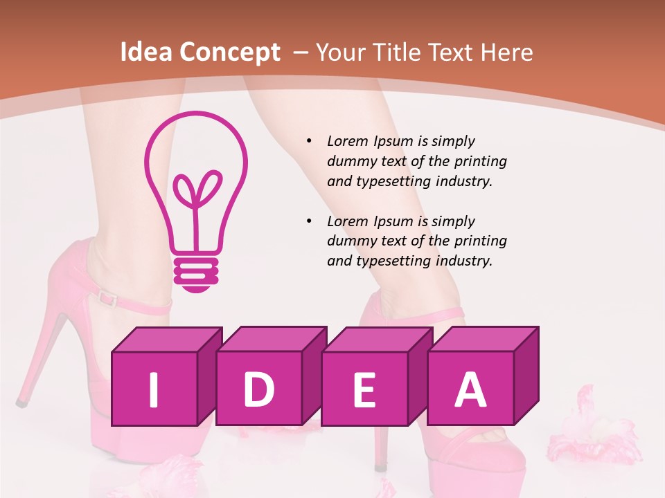 Shoes Flowers Leg PowerPoint Template
