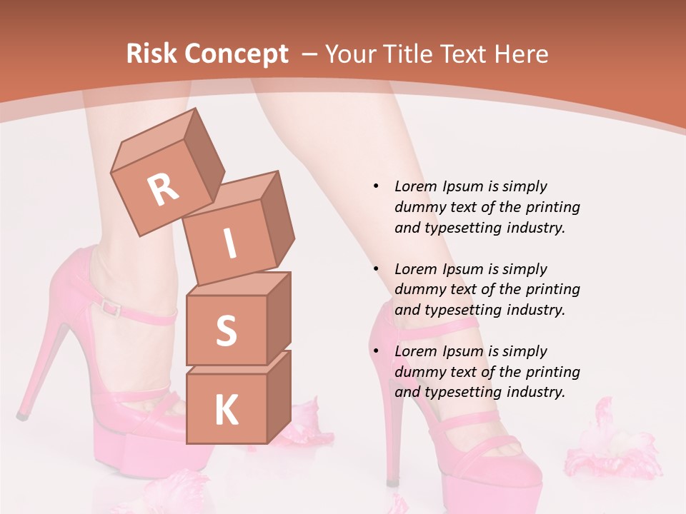 Shoes Flowers Leg PowerPoint Template