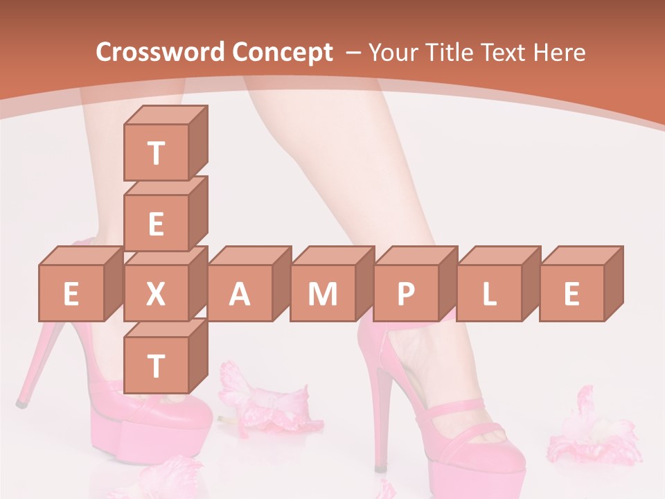 Shoes Flowers Leg PowerPoint Template