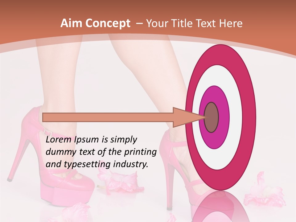 Shoes Flowers Leg PowerPoint Template