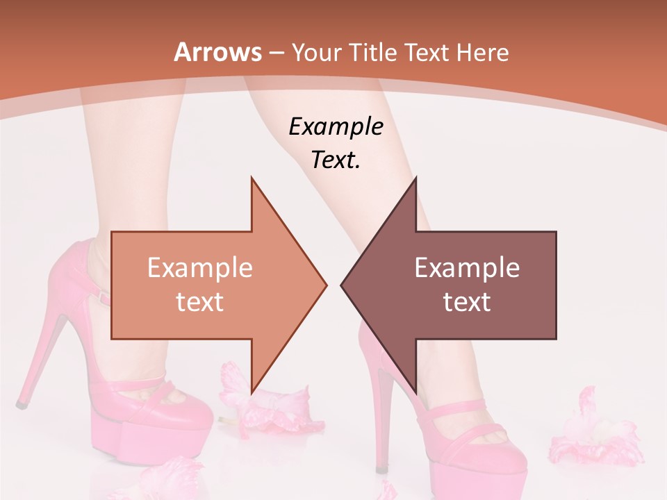 Shoes Flowers Leg PowerPoint Template