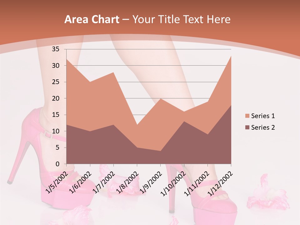 Shoes Flowers Leg PowerPoint Template