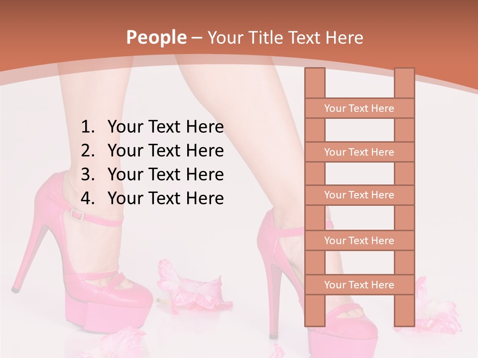 Shoes Flowers Leg PowerPoint Template