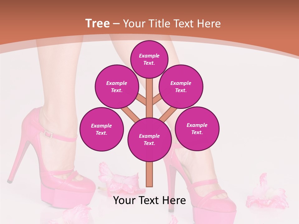 Shoes Flowers Leg PowerPoint Template