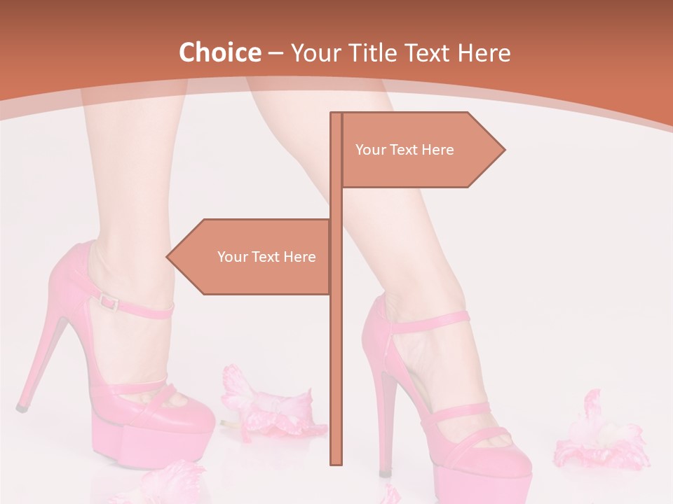 Shoes Flowers Leg PowerPoint Template