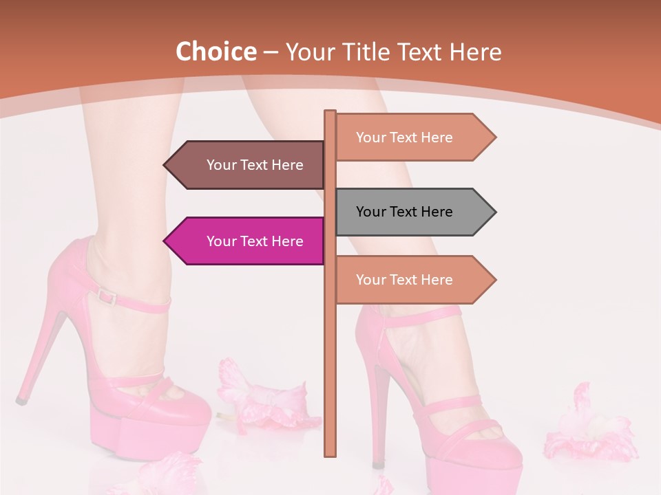 Shoes Flowers Leg PowerPoint Template