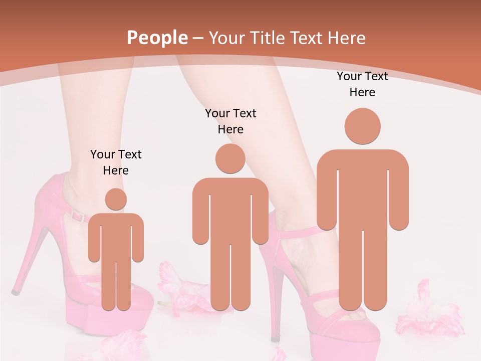 Shoes Flowers Leg PowerPoint Template