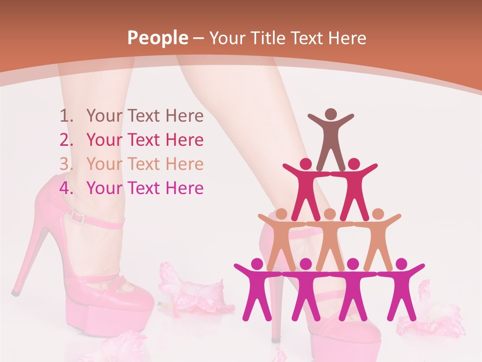 Shoes Flowers Leg PowerPoint Template