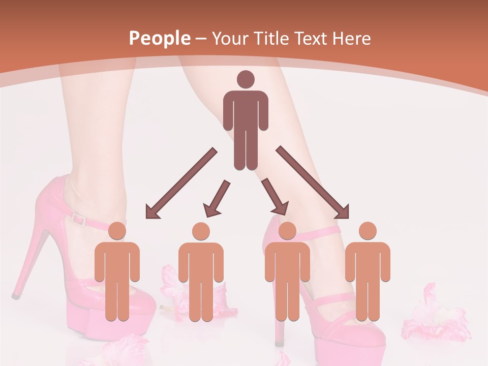 Shoes Flowers Leg PowerPoint Template