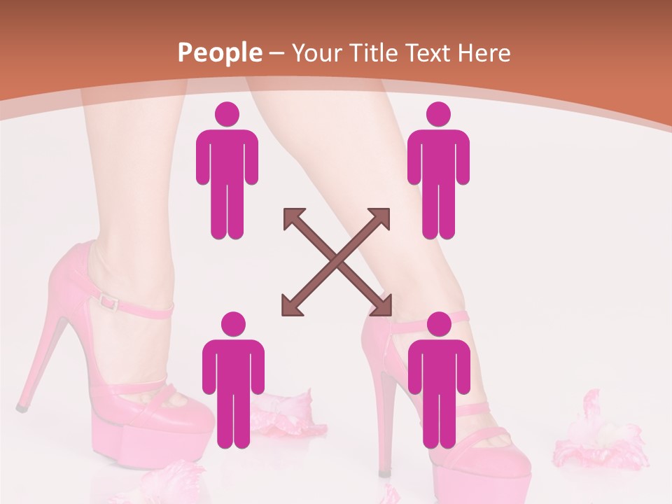 Shoes Flowers Leg PowerPoint Template