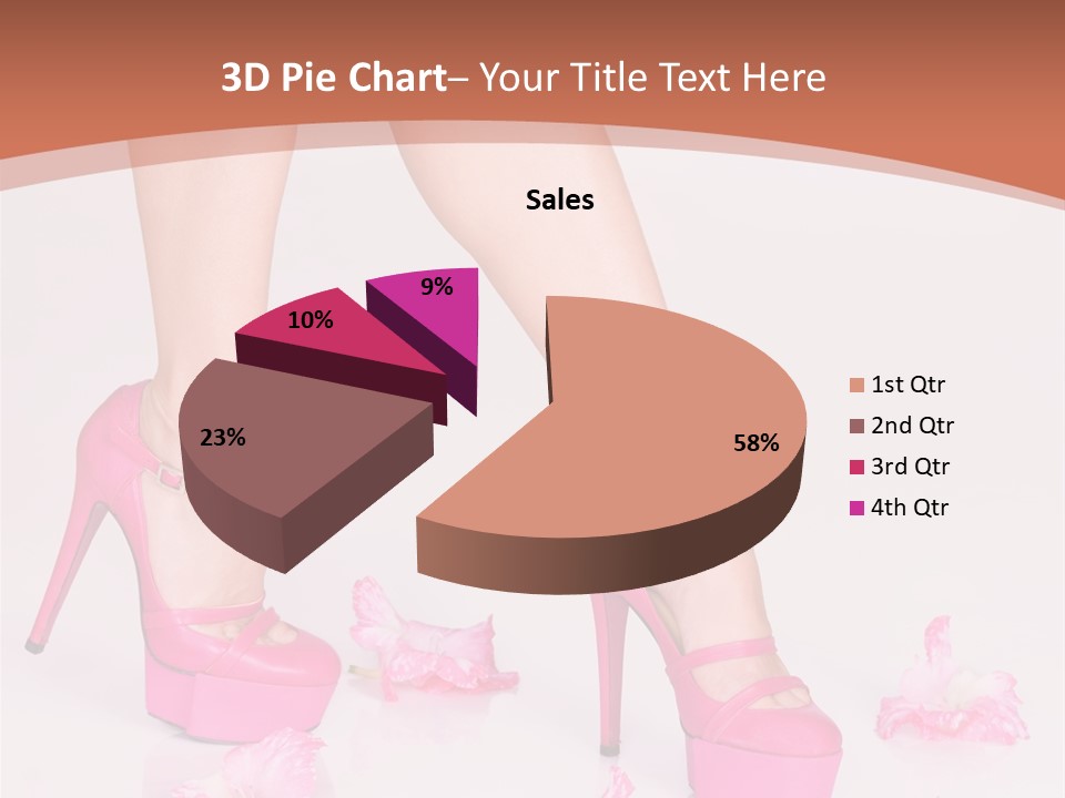 Shoes Flowers Leg PowerPoint Template