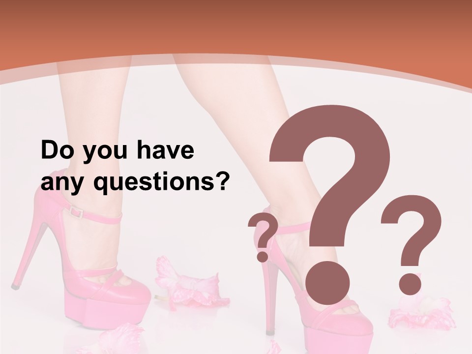 Shoes Flowers Leg PowerPoint Template
