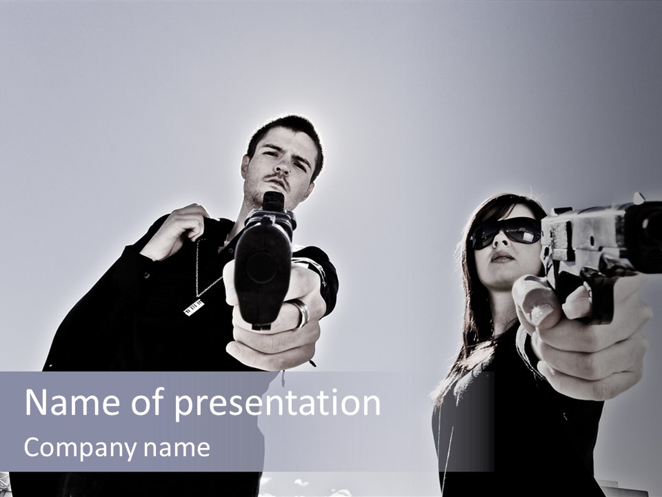 Girl Killing Mafia PowerPoint Template