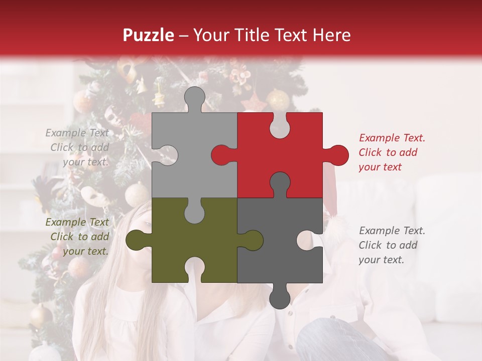 Gift Caucasian Indoors PowerPoint Template