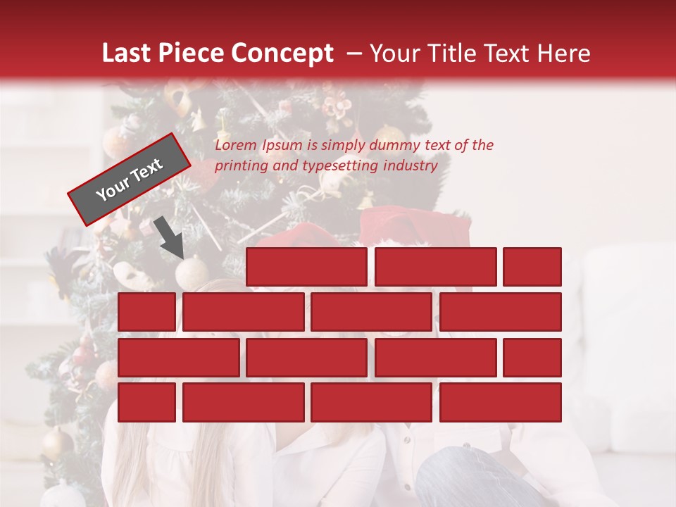 Gift Caucasian Indoors PowerPoint Template