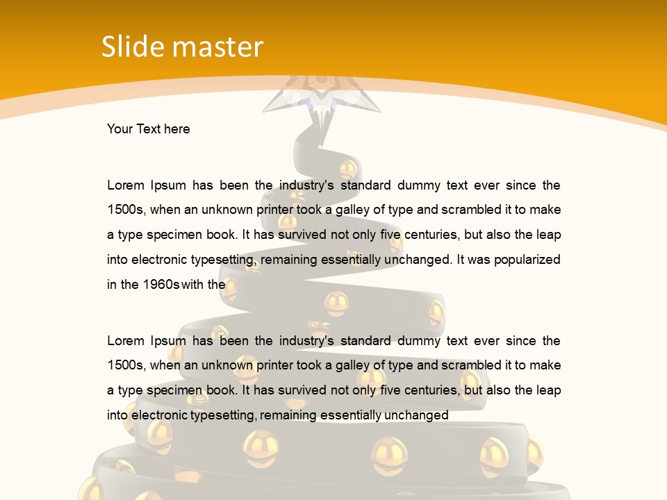 Souvenir Happy New Year Christmas Tree PowerPoint Template