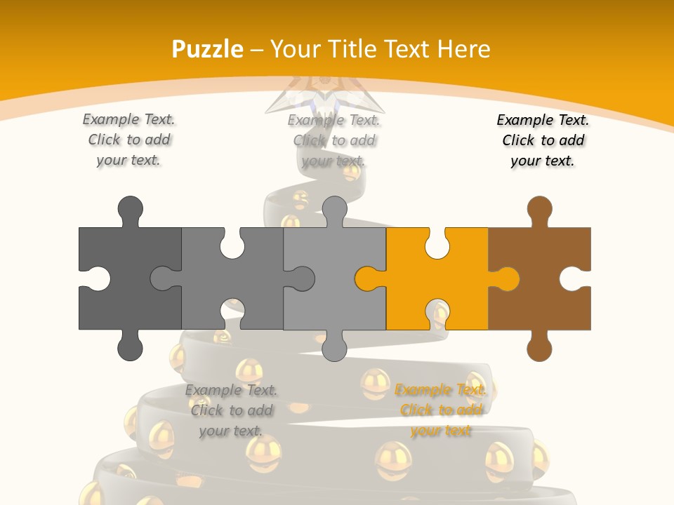 Souvenir Happy New Year Christmas Tree PowerPoint Template