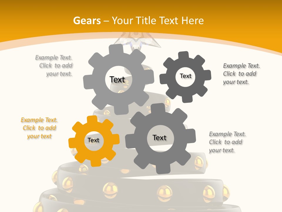 Souvenir Happy New Year Christmas Tree PowerPoint Template