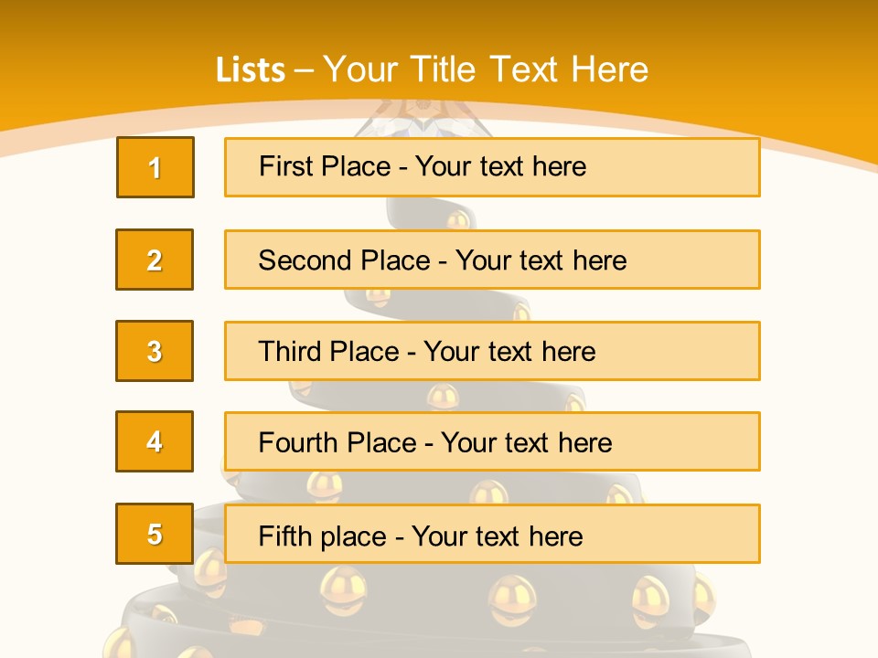 Souvenir Happy New Year Christmas Tree PowerPoint Template