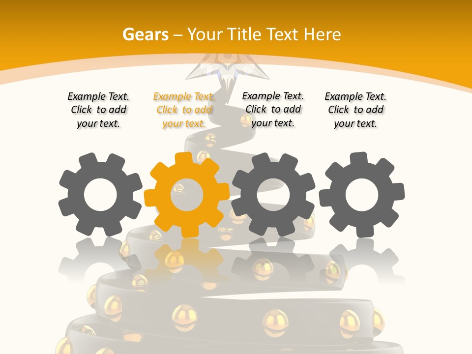 Souvenir Happy New Year Christmas Tree PowerPoint Template