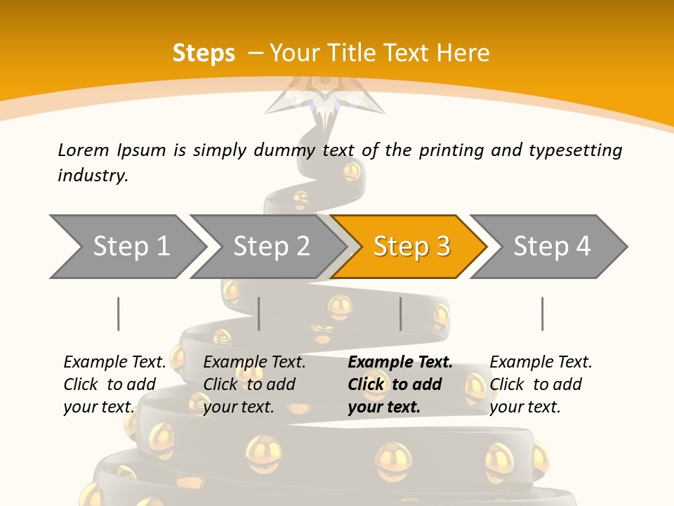 Souvenir Happy New Year Christmas Tree PowerPoint Template