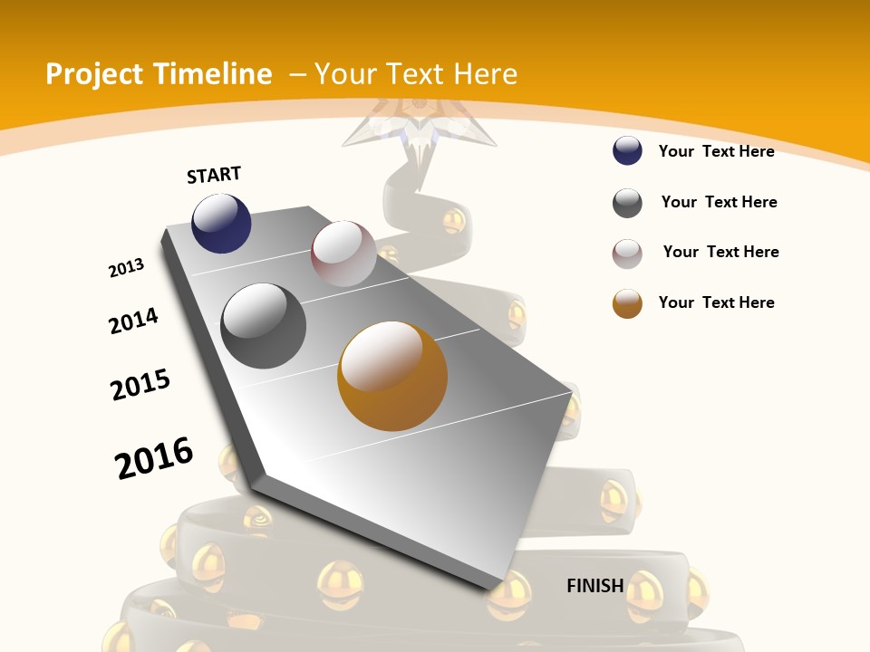 Souvenir Happy New Year Christmas Tree PowerPoint Template