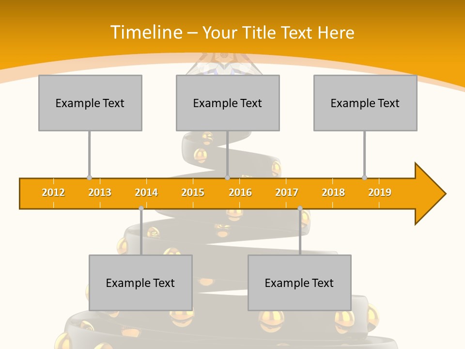 Souvenir Happy New Year Christmas Tree PowerPoint Template