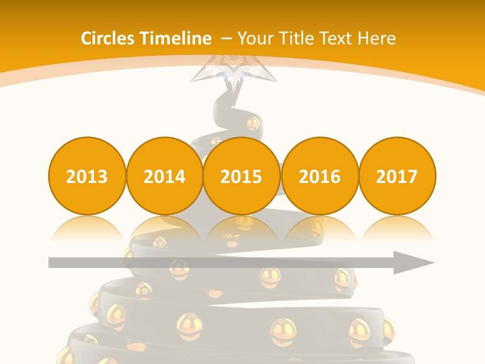 Souvenir Happy New Year Christmas Tree PowerPoint Template