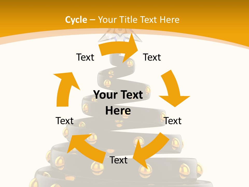 Souvenir Happy New Year Christmas Tree PowerPoint Template