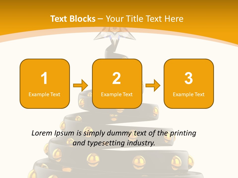 Souvenir Happy New Year Christmas Tree PowerPoint Template