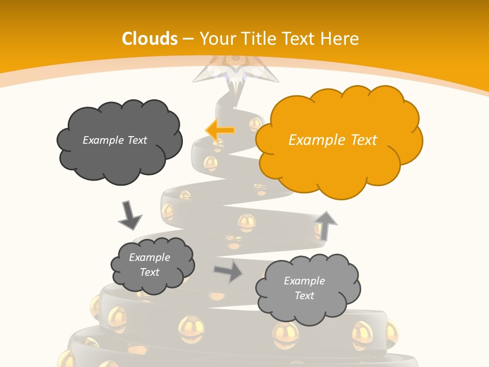 Souvenir Happy New Year Christmas Tree PowerPoint Template