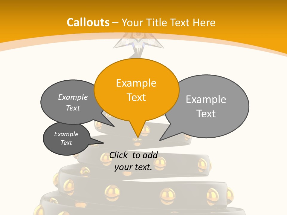 Souvenir Happy New Year Christmas Tree PowerPoint Template