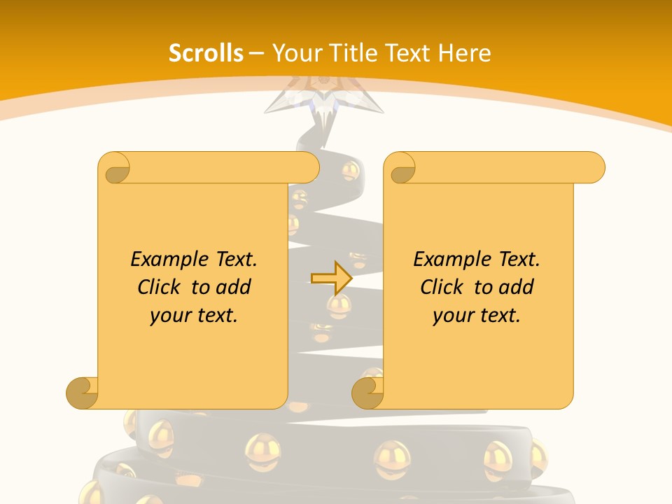 Souvenir Happy New Year Christmas Tree PowerPoint Template