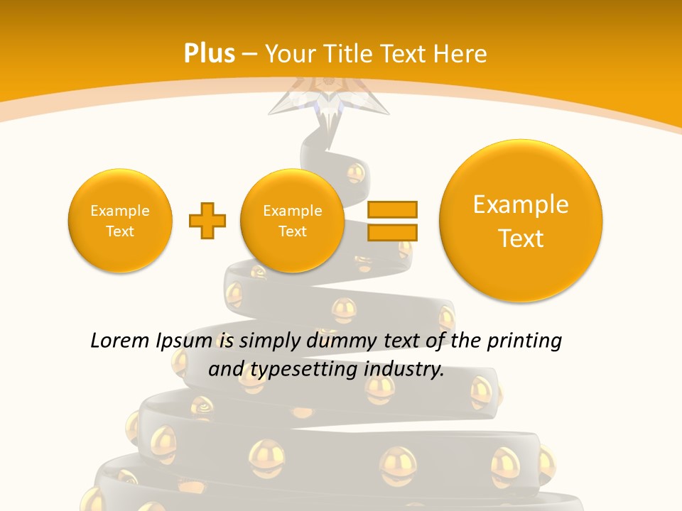 Souvenir Happy New Year Christmas Tree PowerPoint Template