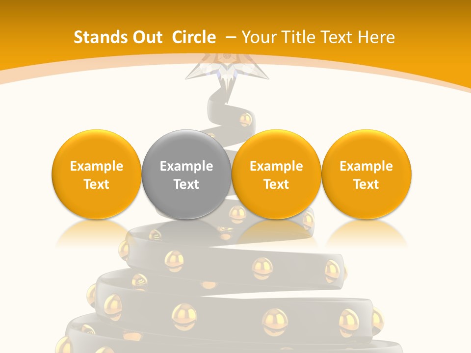 Souvenir Happy New Year Christmas Tree PowerPoint Template