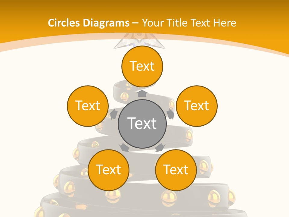 Souvenir Happy New Year Christmas Tree PowerPoint Template