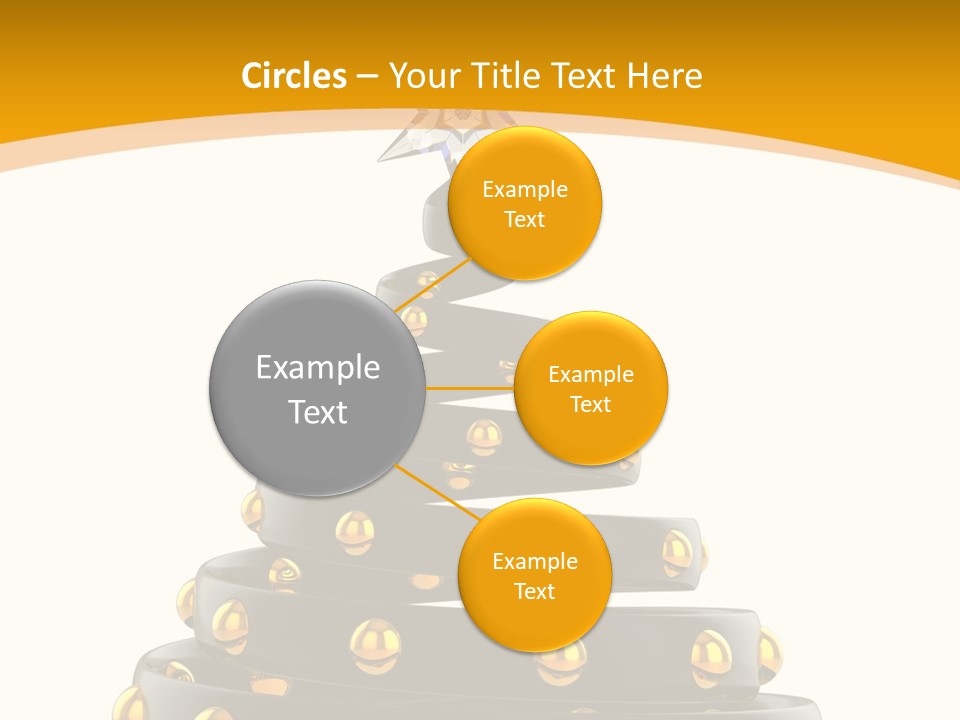 Souvenir Happy New Year Christmas Tree PowerPoint Template