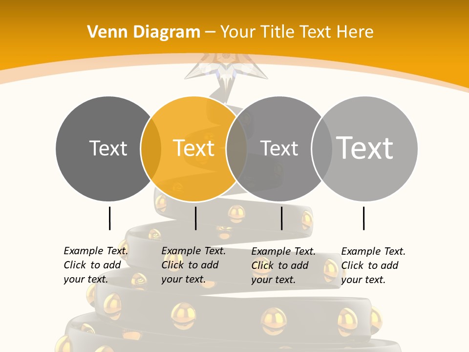 Souvenir Happy New Year Christmas Tree PowerPoint Template